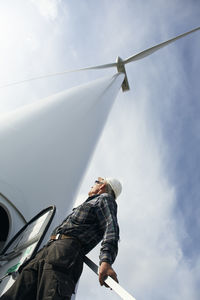 Engineer at wind turbine