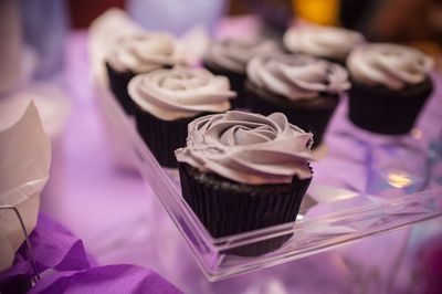 Close-up of cupcakes