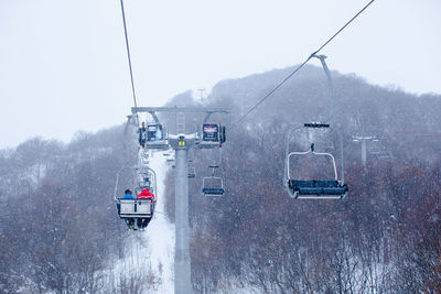 Personal perspective of a ski lift