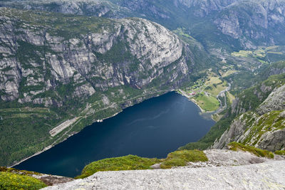 Scenic view of lake and mountains