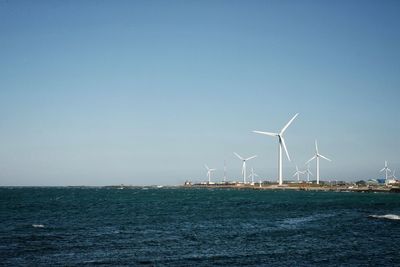 Wind turbines in the sea