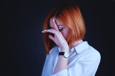 Close-up of young woman