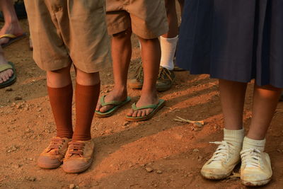 Low section of people standing outdoors