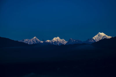 The third highest mountain in the world kangchenjunga.