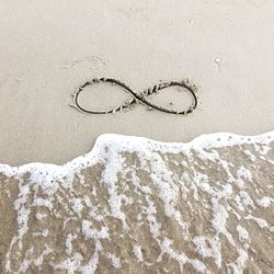 Heart shape on sand