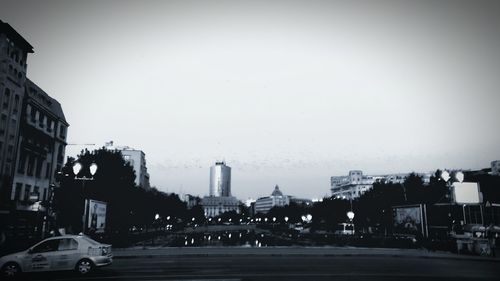 City street with buildings in background