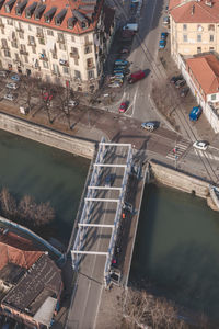 A bridge crossing dora river in turin, italy