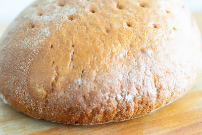 Close-up of cake on table