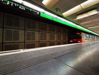 Train at subway station