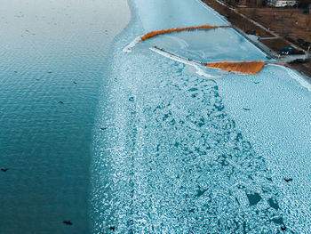 High angle view of swimming pool
