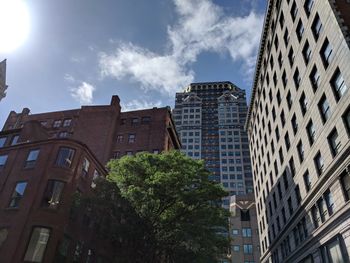 Low angle view of buildings against sky