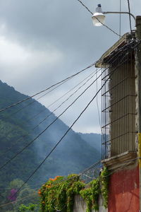 Low angle view of built structure against sky