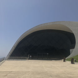 Building against clear blue sky