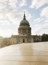 View of historical building against cloudy sky