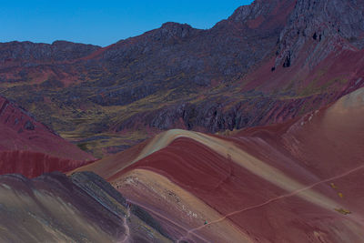 Aerial view of mountain range