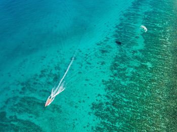 High angle view of sea