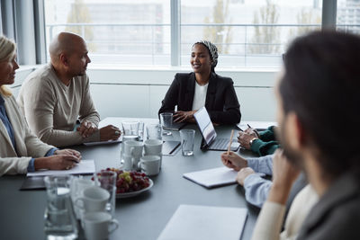 People during business meeting