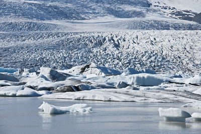 Scenic view of vatnajokull glacier