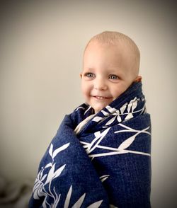 Portrait of cute boy smiling