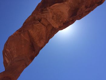 Low angle view of clear blue sky