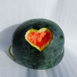 High angle view of fruit in plate