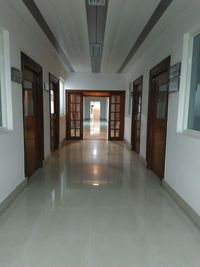 Empty corridor of building