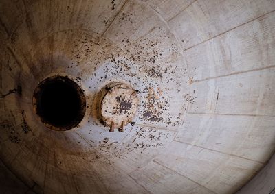 High angle view of peeled on table