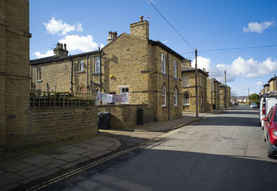 View along caroline street in the town of saltaire