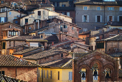 Low angle view of buildings in city