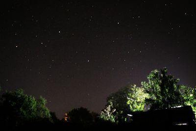 Low angle view of stars in sky