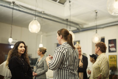 Group of women at meeting in cafe