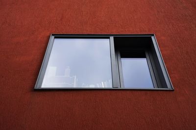 Low angle view of window on building