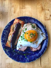 Directly above shot of breakfast on table