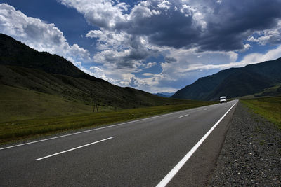 Breathtaking landscapes while traveling in the summer altai