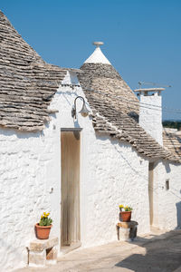 Exterior of traditional building against clear sky