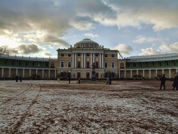 Group of people in front of building