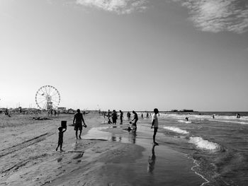 Group of people on beach