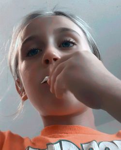 Close-up portrait of a girl