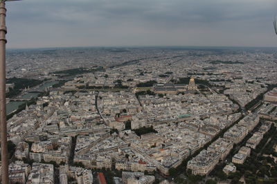 High angle view of townscape against sky