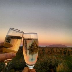 Cropped image of hand holding water