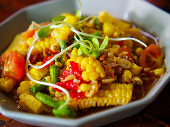 Close-up of salad in bowl