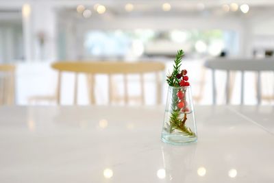 Close-up of bottle on table