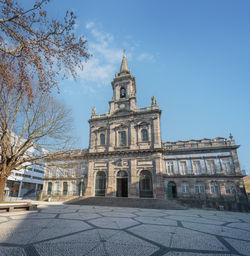 Low angle view of historic building against sky