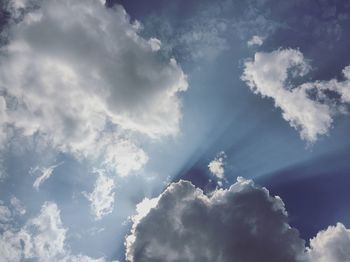 Low angle view of clouds in sky