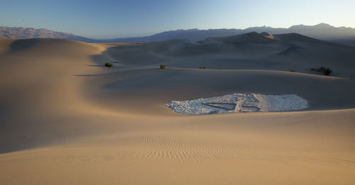 Scenic view of desert against sky