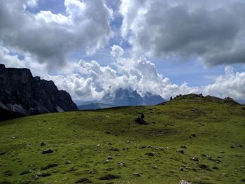 Scenic view of mountain landscape against sky