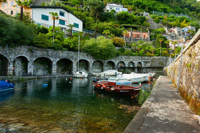 Bridge over river in city