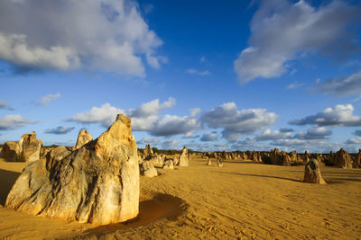 Panoramic view of desert against sky