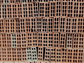 Full frame shot of stacked bricks