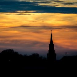 Silhouette of landscape at sunset